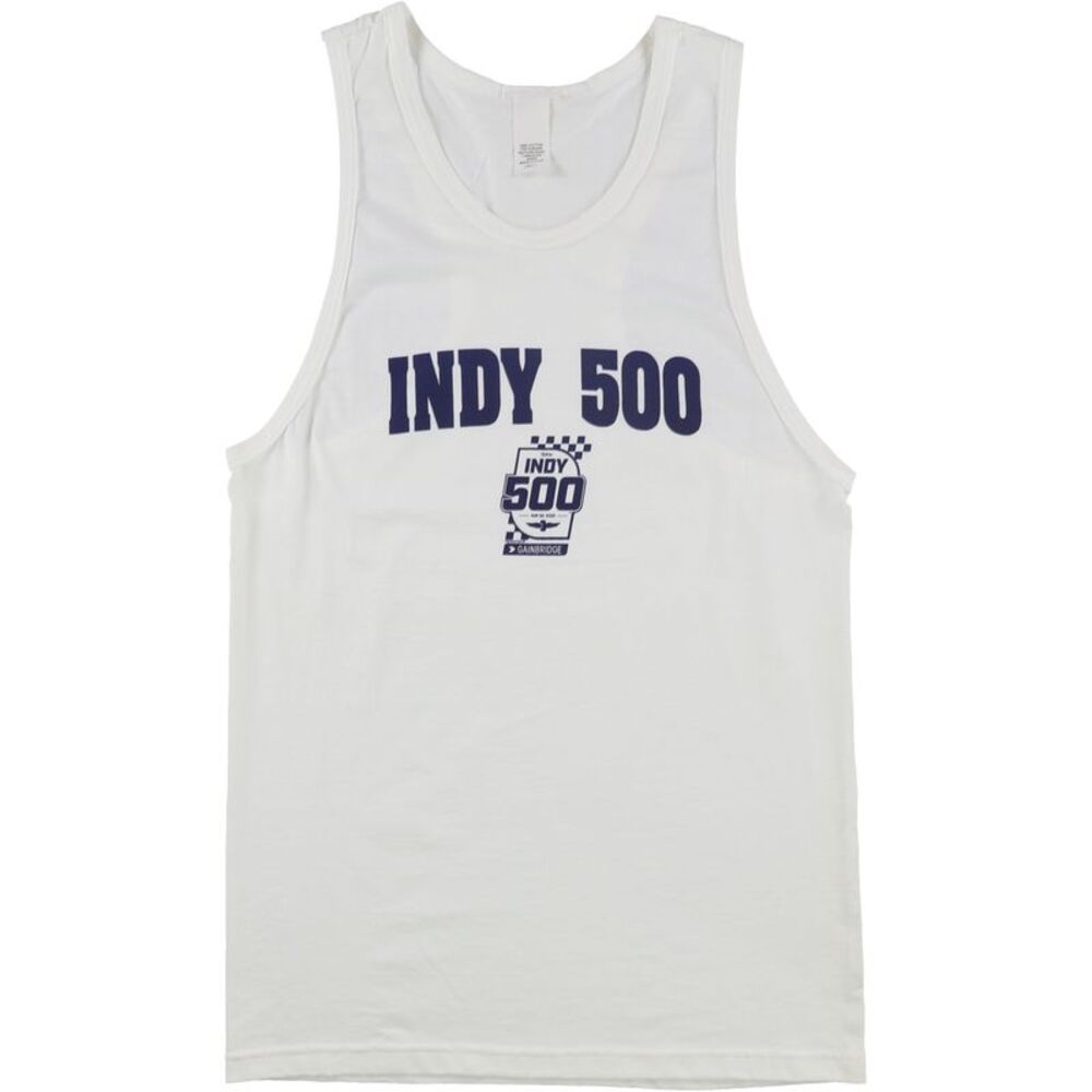 Indy 500 Mens Logo Print Tank Top, NWT